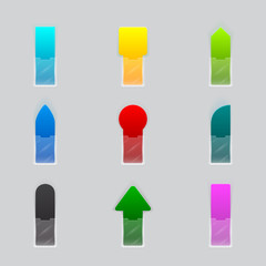 Set of colorful ribbon