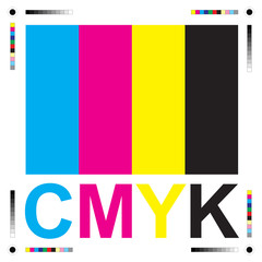 CMYK letters design art image