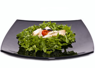healthy fish fillet with vegetables