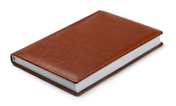 New brown leather notebook