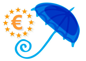 Euro Rettungsschirm  Euroland  Pakt Fiskalny  freigestellt - obrazy, fototapety, plakaty