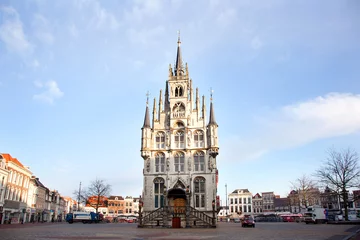Foto op Plexiglas Artistiek monument stadhuis van de Nederlandse stad Gouda