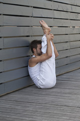 Fototapeta na wymiar yoga workout plenerze