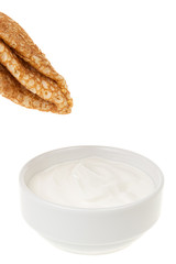 crepe with sour cream