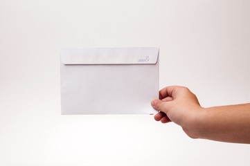 hand with card