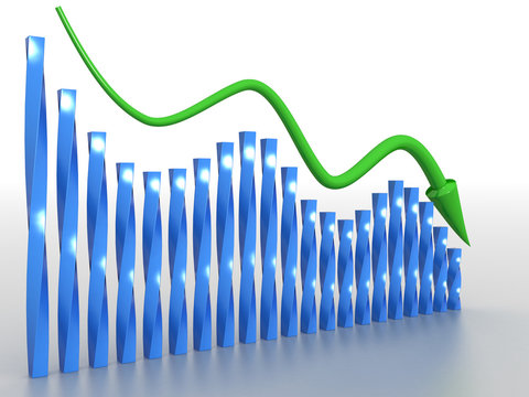 Graph with green arrow on the mirror surface №1