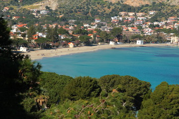 Fototapeta na wymiar Palermo, Mondello, widok z góry