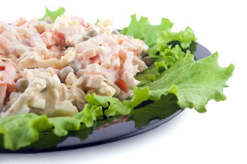 fresh salad with mayonnaise