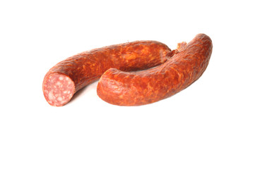 Pieces of sausage