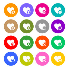 Icons set - hearts