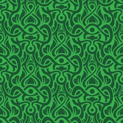  Groen naadloos patroon © Nikolay Zaburdaev