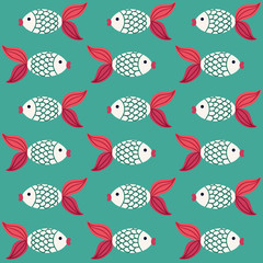 Stylish pattern with fish