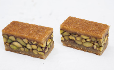Oriental petit four on white