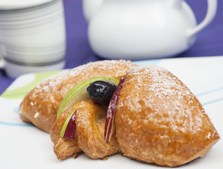 Danish pastry on a plate