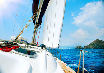 Yacht. Sailing. Yachting. Tourism. Luxury Lifestyle