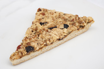 Pizza slices on white background