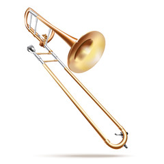 Classical trombone - Vector illustration