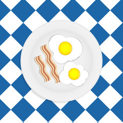 Fried eggs vector illustration