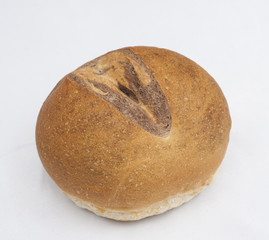 Bread loaf isolated on white