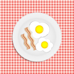 Fried eggs vector illustration