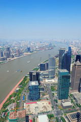 Fototapeta premium Shanghai aerial in the day