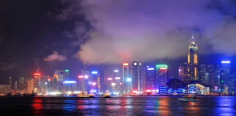 Crédence de cuisine en verre imprimé Chine Hong Kong skyline