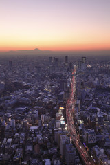 首都高と富士山
