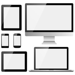 Electronic Devices with White Screens © Giraphics