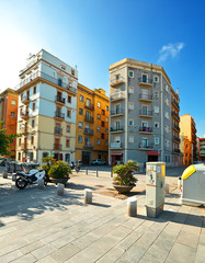 Fototapeta premium Barcelonette - old residential district in Barcelona. Spain.