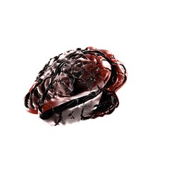cervello con neuroni attivi isolato su sfondo bianco