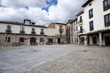 Main square of Covarrubias, Burgos Province, Spain
