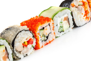 Sushi Roll on a white background