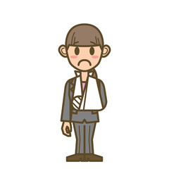 ビジネスウーマン　FW01　全身　ケガ