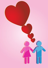 woman and man love