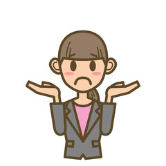 ビジネスウーマン　FW01　上半身　お手上げ