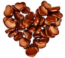 heart shape chocolate as gift for Valentine's Day