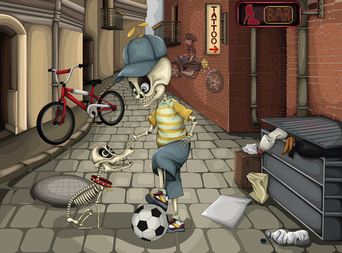 Street skeletons