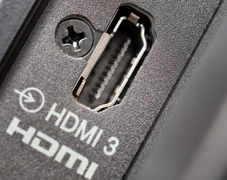 HDMI socket close up