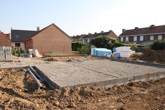 pr&eacute;paration de dalle