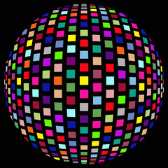 Colorful party light on black background