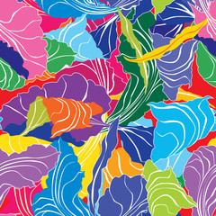 Fototapeta na wymiar Abstract multicolor floral background