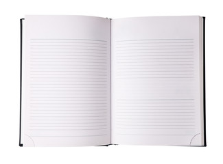 Blank notebook isolated on white