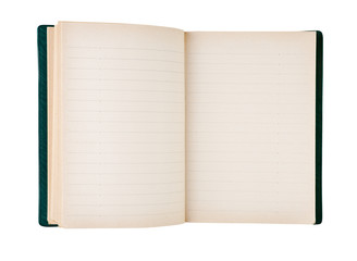 Blank notebook isolated on white