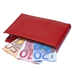 Brieftasche, Geldbörse mit Euroscheinen