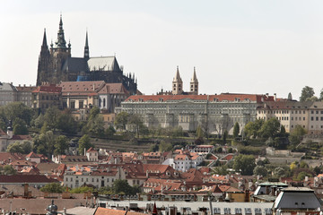 Fototapeta na wymiar Praga, Most Karola, Zamek Praski i Hradczany