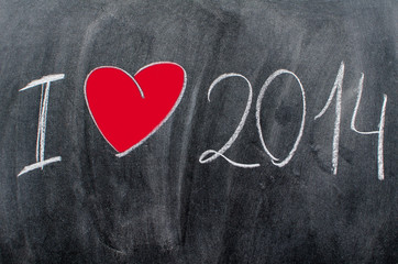 Text written with chalk on blackboard