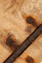 Abstract Background Texture - wood, rust, knots and hinges!
