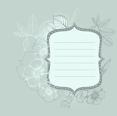 frame with hand drawn flowers