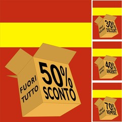 SCATOLA CARTONE MODIFIABLE TEXT TESTO MODIFICABILE