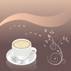 Eine Tasse Cappuchino